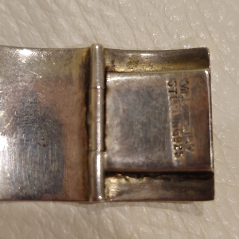 Vintage Sterling Silver Siam Bracelet - Picture 8 of 10
